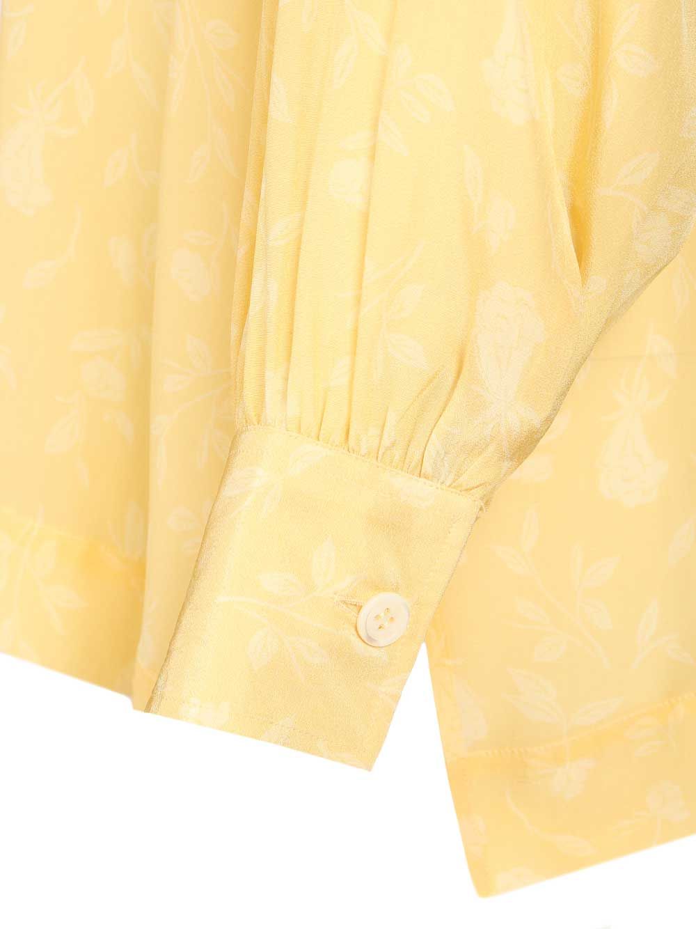 Grifoni Soft Floral-Print Blouse Shirts - Yellow | e47fc50c1afb409ea46555d640f79accc53ddf30