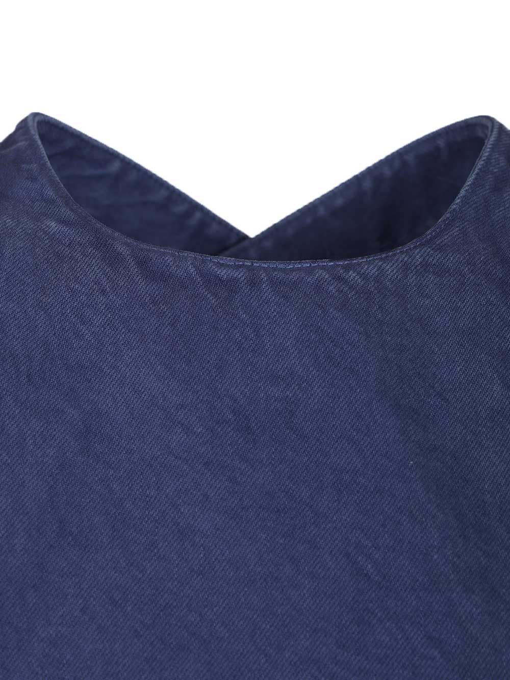 Miu Miu Gabardine Mini Dress Dresses - Blue | 3940d5823043c7f8590c1b818cafd1ef876ade41