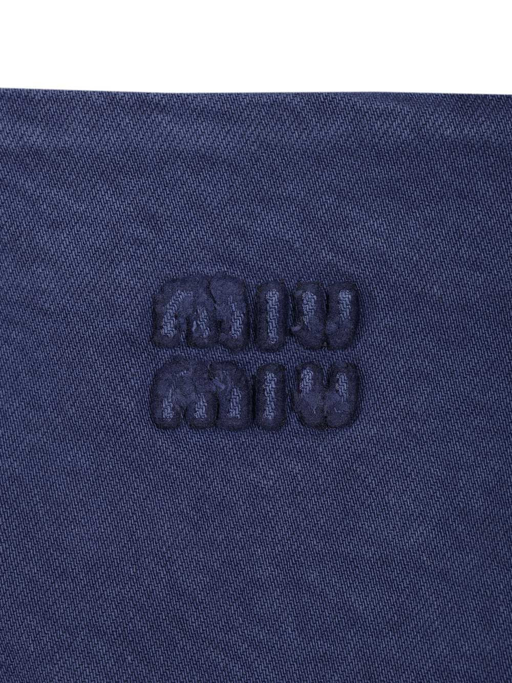 Miu Miu Gabardine Mini Dress Dresses - Blue | 3b599a4f477aa17e47c909a93e8bc1797fbcf0f7