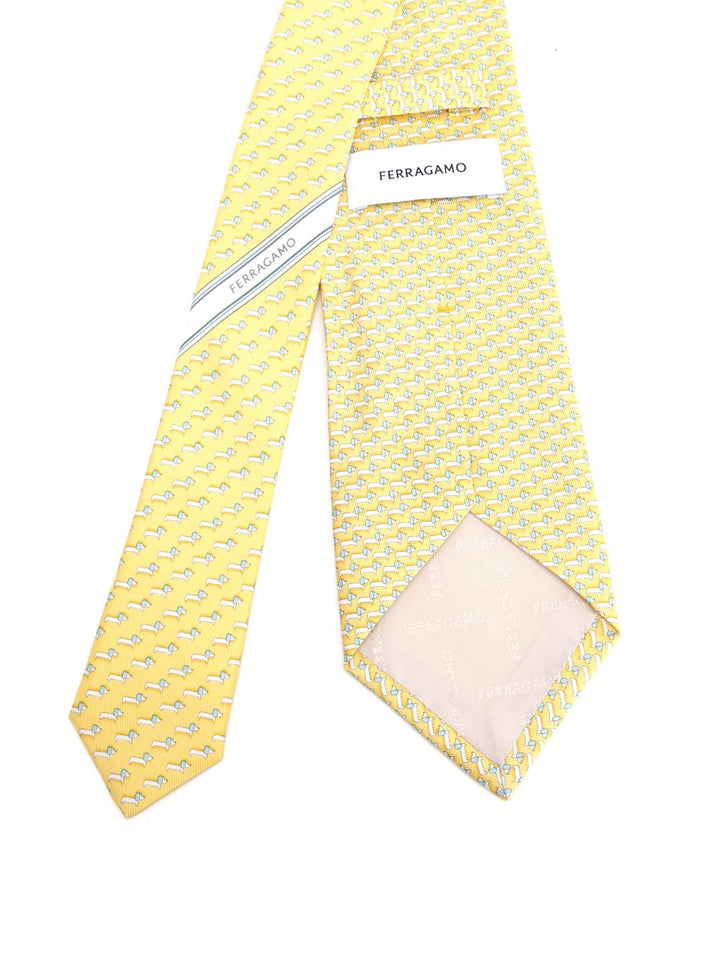Ferragamo Silk Tie Ties And Bow Ties - Yellow | 6ad289c188354fc328bf4a21065e8fea7d2c44d4