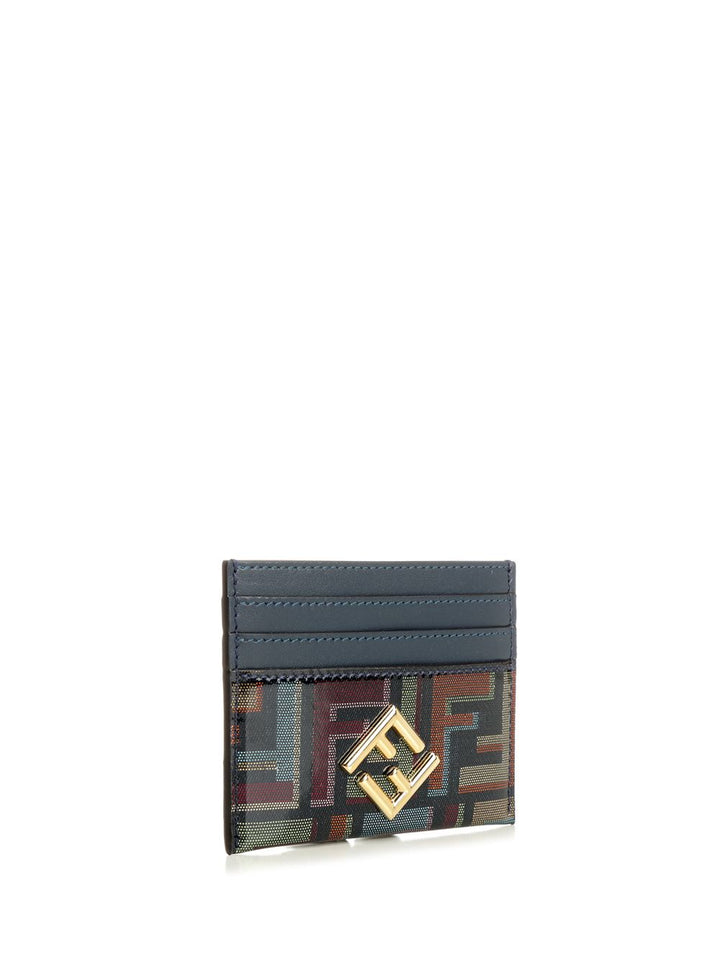 Fendi Flat Card Holder In Ff Jacquard Wallets - Blue | 4c356f642f06c652187d38d354ba93697d374676