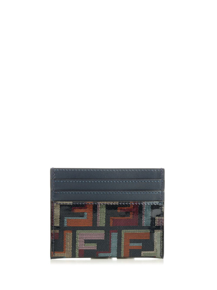 Fendi Flat Card Holder In Ff Jacquard Wallets - Blue | 908e7fde21dc5b079fd19c12155f0d68cb05322e