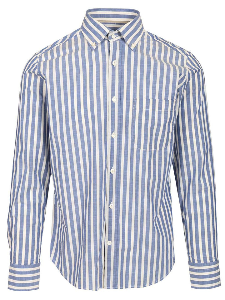Al Duca D'Aosta Striped Cotton Shirt Shirts - Blue | 9be8f8cdaa5221a8d77b408d6ef2b5d4624927e9