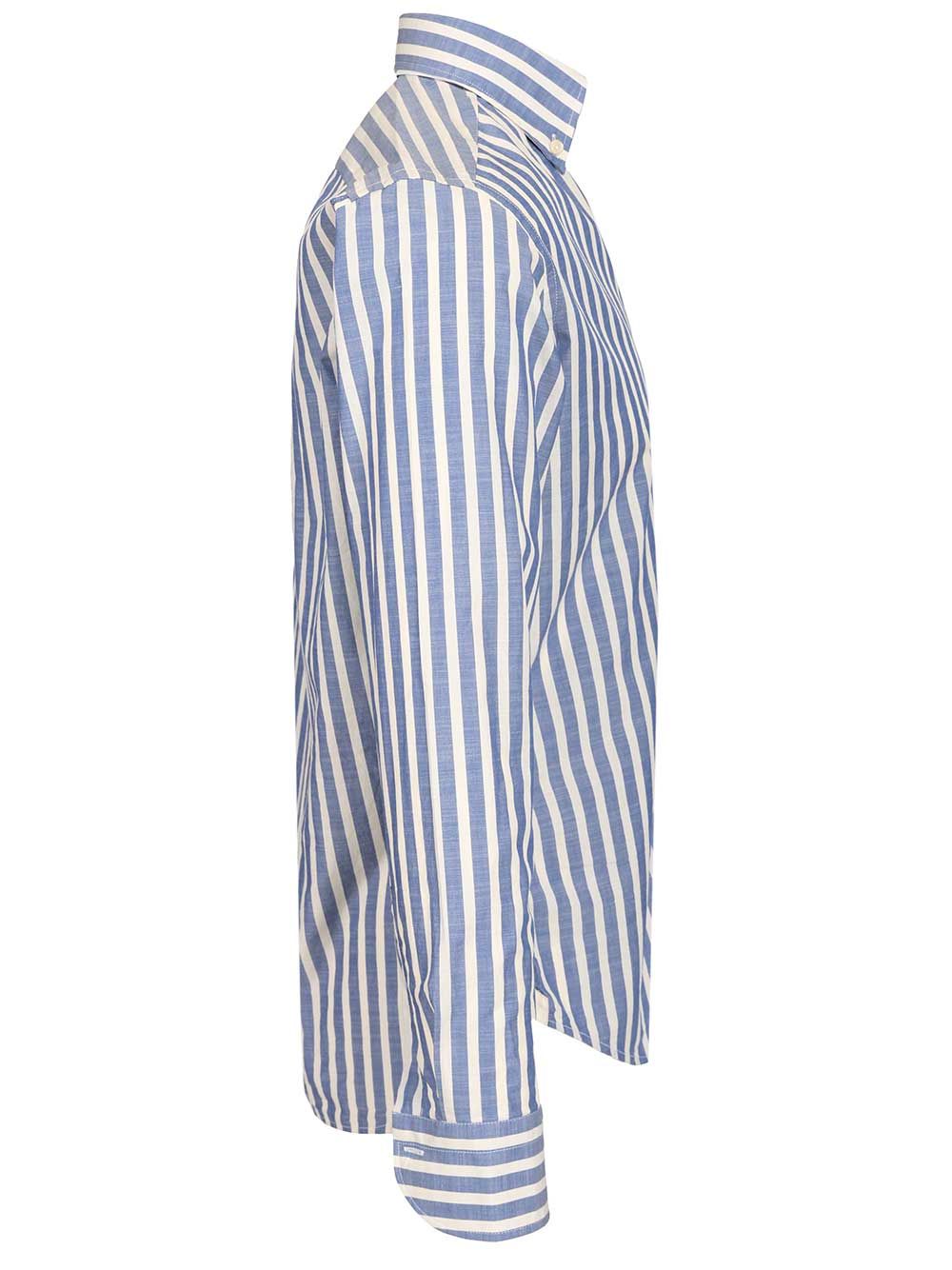 Al Duca D'Aosta Striped Cotton Shirt Shirts - Blue | be1673c744cdbec296aa24b18898cb1be4ad5187