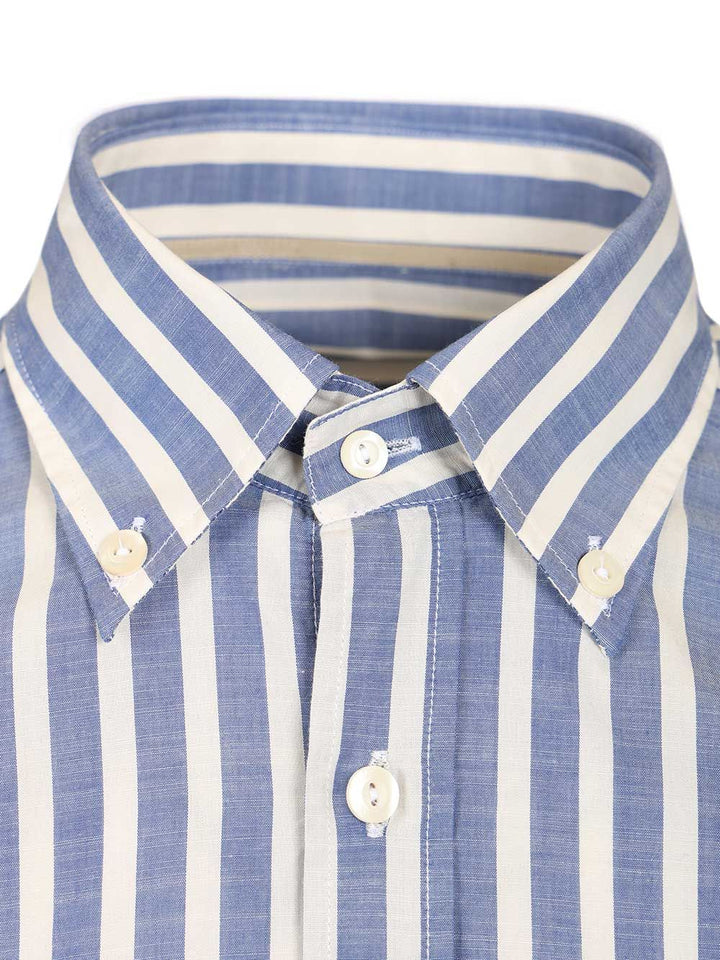 Al Duca D'Aosta Striped Cotton Shirt Shirts - Blue | 73dd3c6164b962854ab18f5a3cf2c920911d5e03