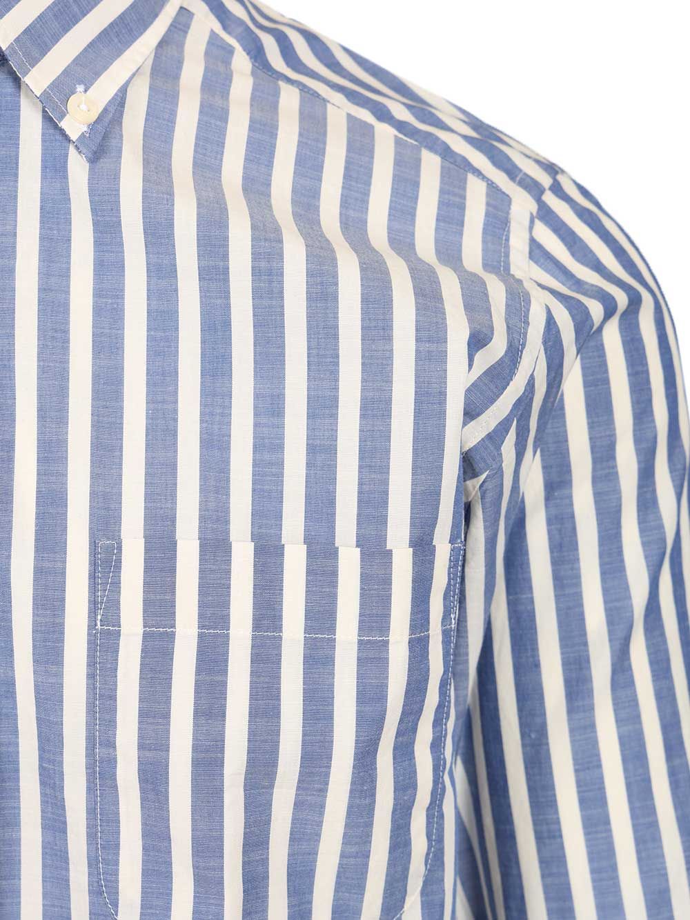 Al Duca D'Aosta Striped Cotton Shirt Shirts - Blue | e055c4cfcd92cf0c3305e189fb4158a13fce8857