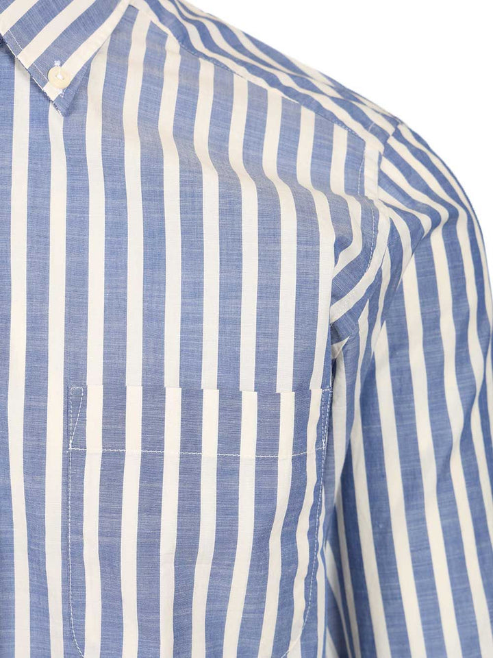 Al Duca D'Aosta Striped Cotton Shirt Shirts - Blue | e055c4cfcd92cf0c3305e189fb4158a13fce8857