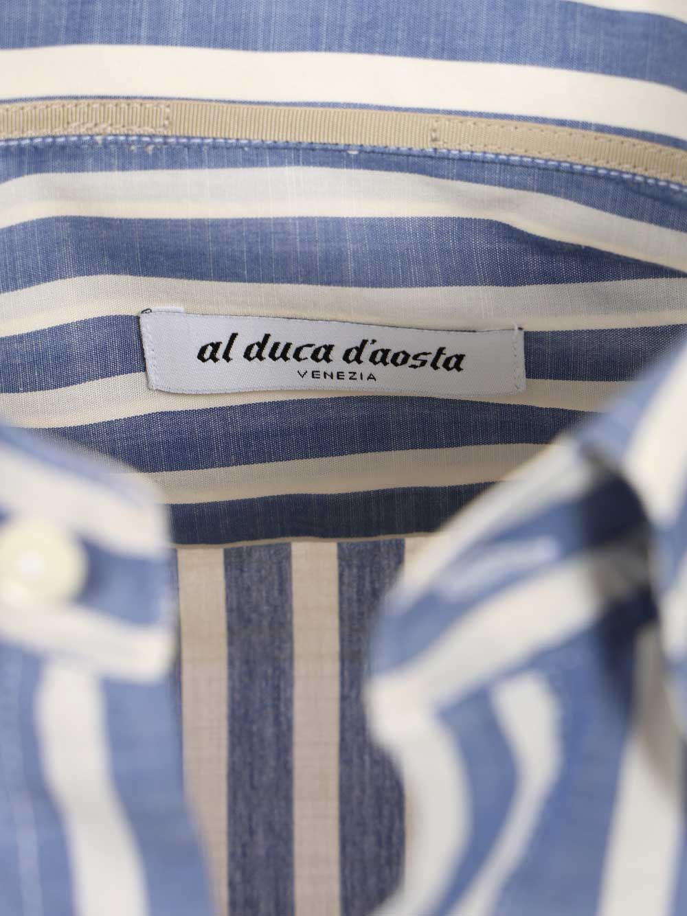 Al Duca D'Aosta Striped Cotton Shirt Shirts - Blue | d5321b552bc69e95a77bc5f2785f07baadf36327