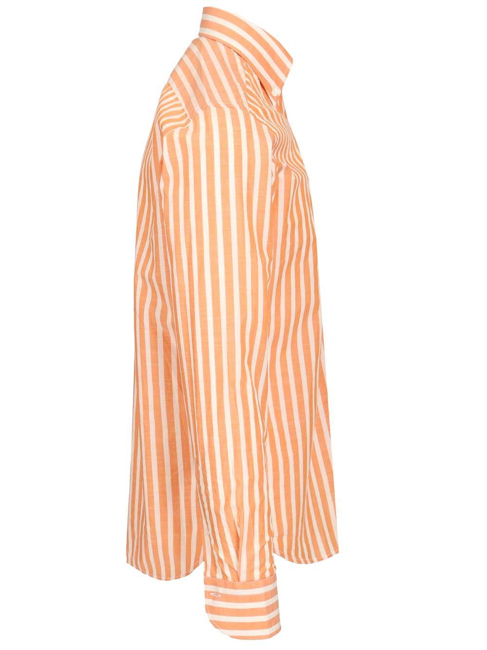 Al Duca D'Aosta Striped Cotton Shirt Shirts - Orange | c88b586b03a0c58d9134c1eea3a3fa3215af0396