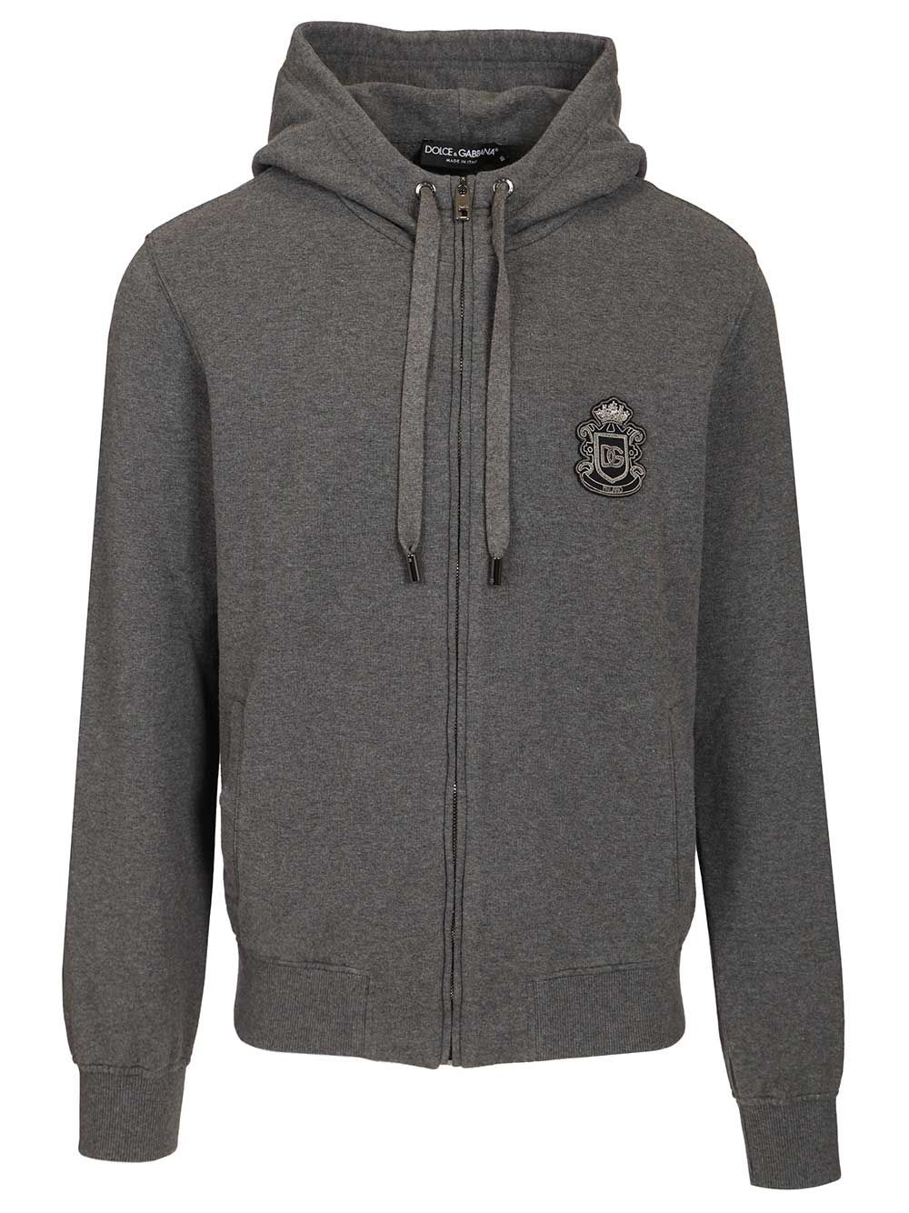 Dolce & Gabbana Hooded Sweatshirt Sweatshirts - Grey | 00d639b137440dca9614b664c70ef17a6984e597