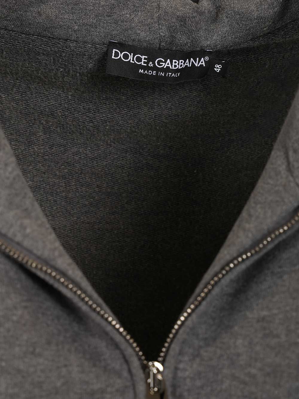 Dolce & Gabbana Hooded Sweatshirt Sweatshirts - Grey | bc9e6a56a9fd33e653ac891bb2328c91a2912d93
