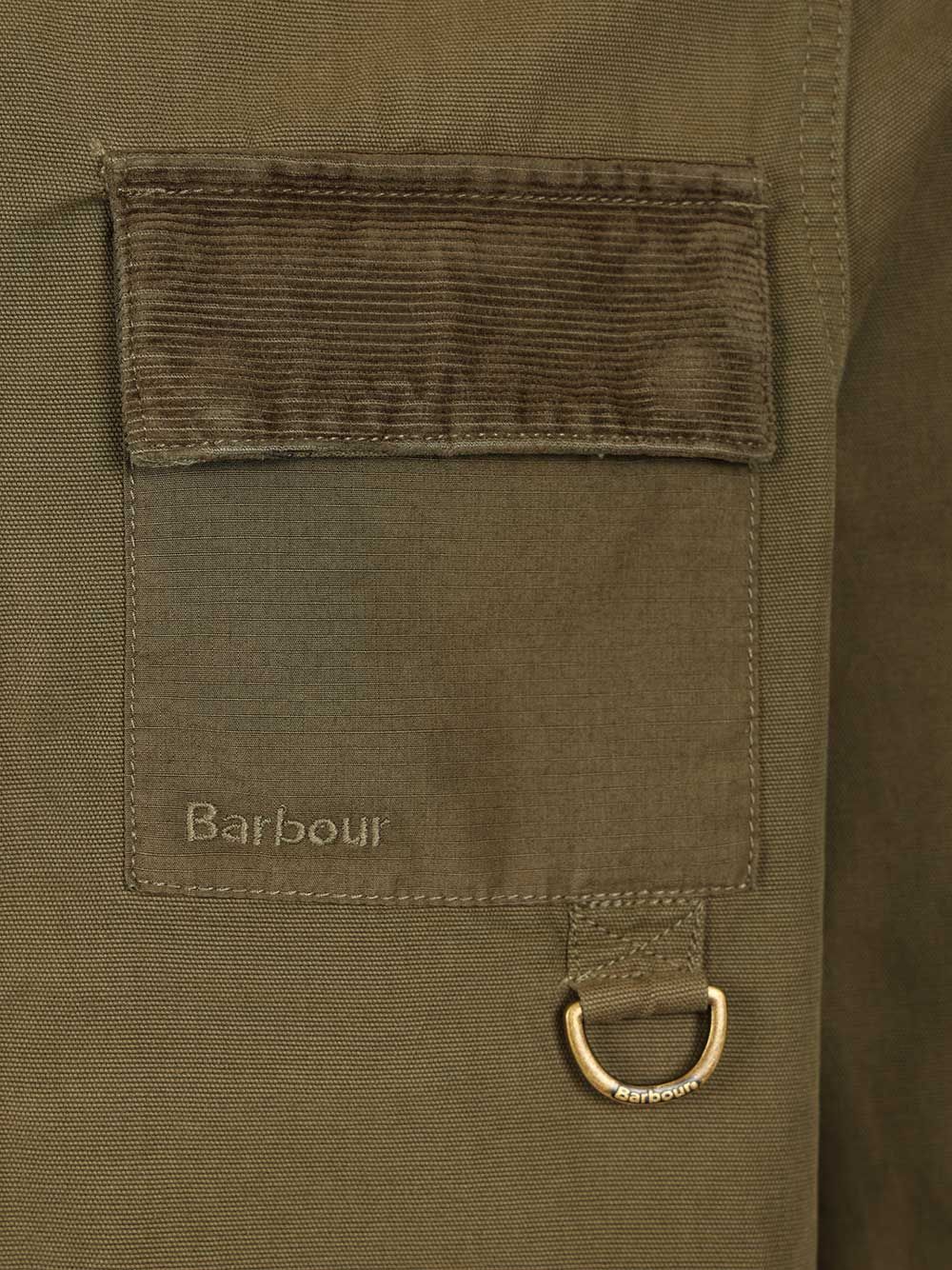 Barbour Declan Overshirt With Patchwork Design Jackets - Green | 3d87bb61ef6585fdb16da77903ac7599ac7d4910