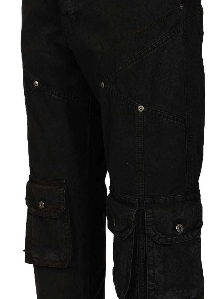 Off-White Multipocket Cargo Jeans Trousers - Black | e9523fce9f673063809681651bf3659472dd020a
