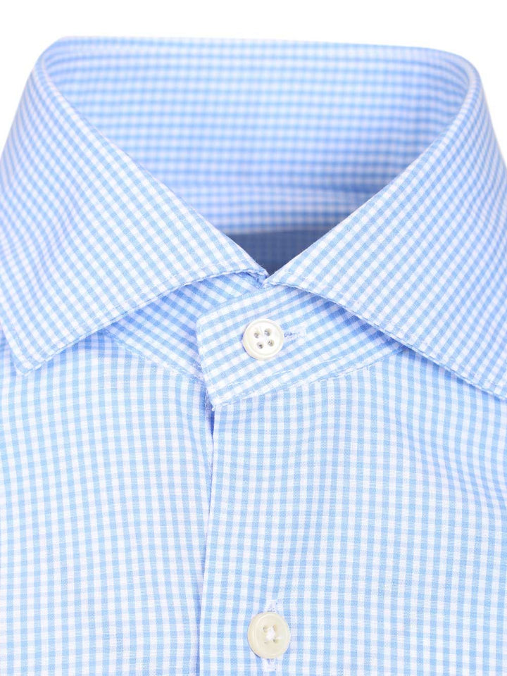 Al Duca D'Aosta Vichy Cotton Shirt Shirts - Blue | e519391fa911243c25e92224c5bc4f29b633df5a