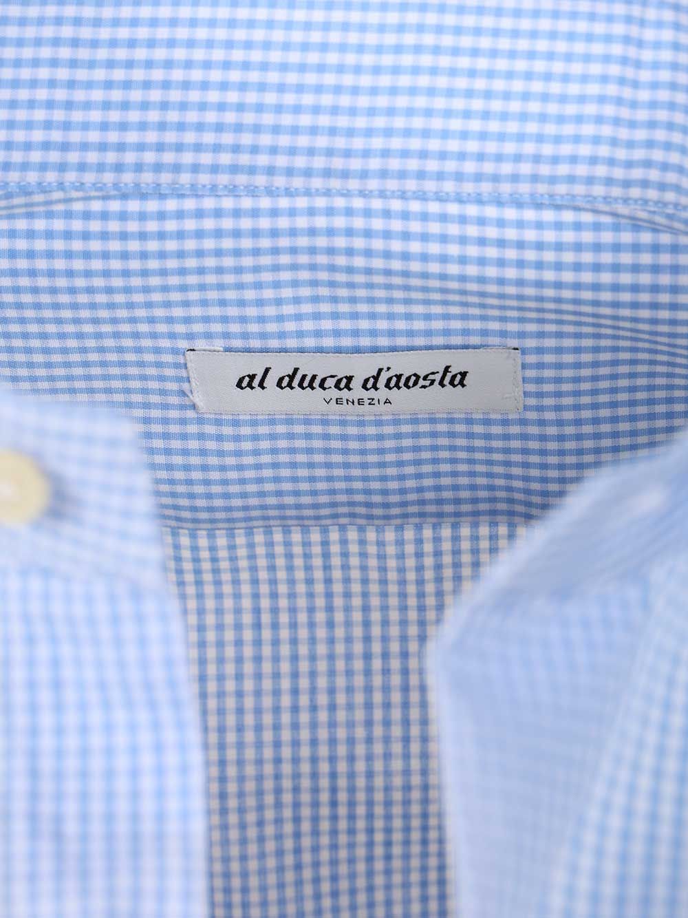 Al Duca D'Aosta Vichy Cotton Shirt Shirts - Blue | 81da8d366d05450d040b7917fa12706a53f5a45d