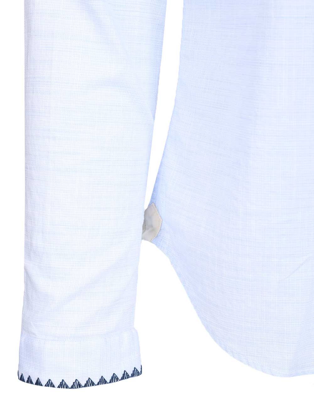 Al Duca D'Aosta Camicia  Ricamo 100 Cotone Shirts - Light blue | 60f6986d1cf4cf37f1298029293ba3608ea41f98