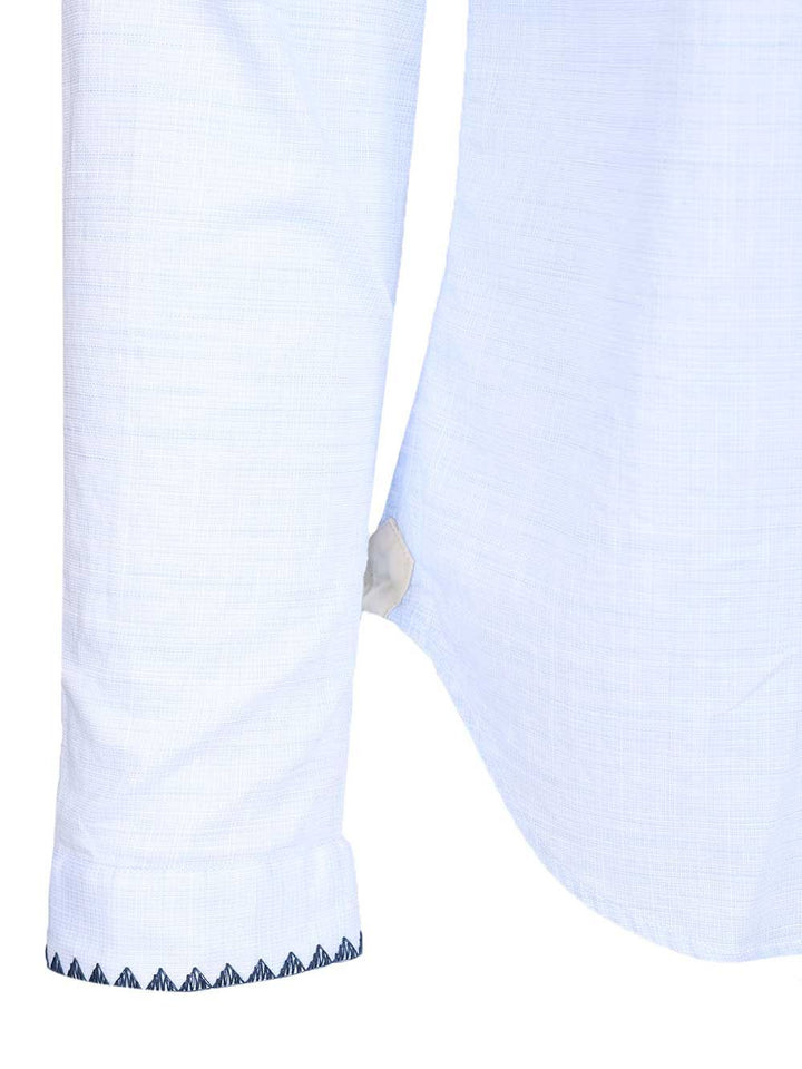 Al Duca D'Aosta Camicia  Ricamo 100 Cotone Shirts - Light blue | 60f6986d1cf4cf37f1298029293ba3608ea41f98