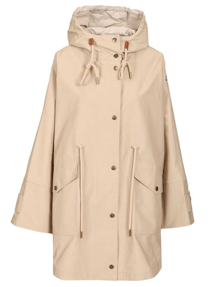 Moncler Brunnera Long Parka Jackets - Beige | ad89d9cc0903286728b18ae889175f1f4ab637f9