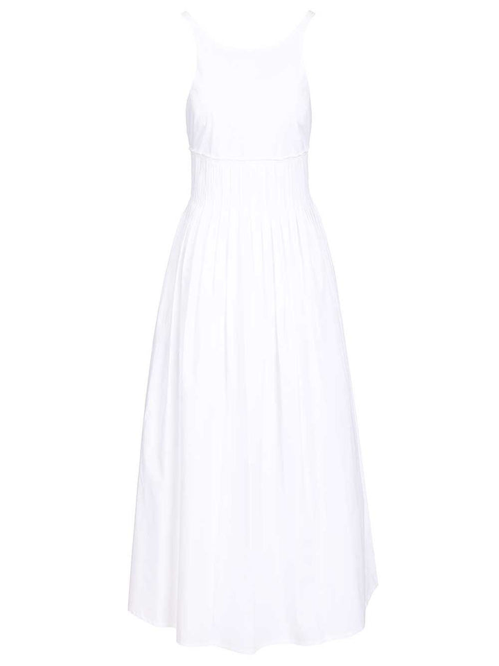 Emporio Armani Long Poplin Dress Dresses - White | 0d5211d5396188aa9186f5e4ebb4b88f2128ab17