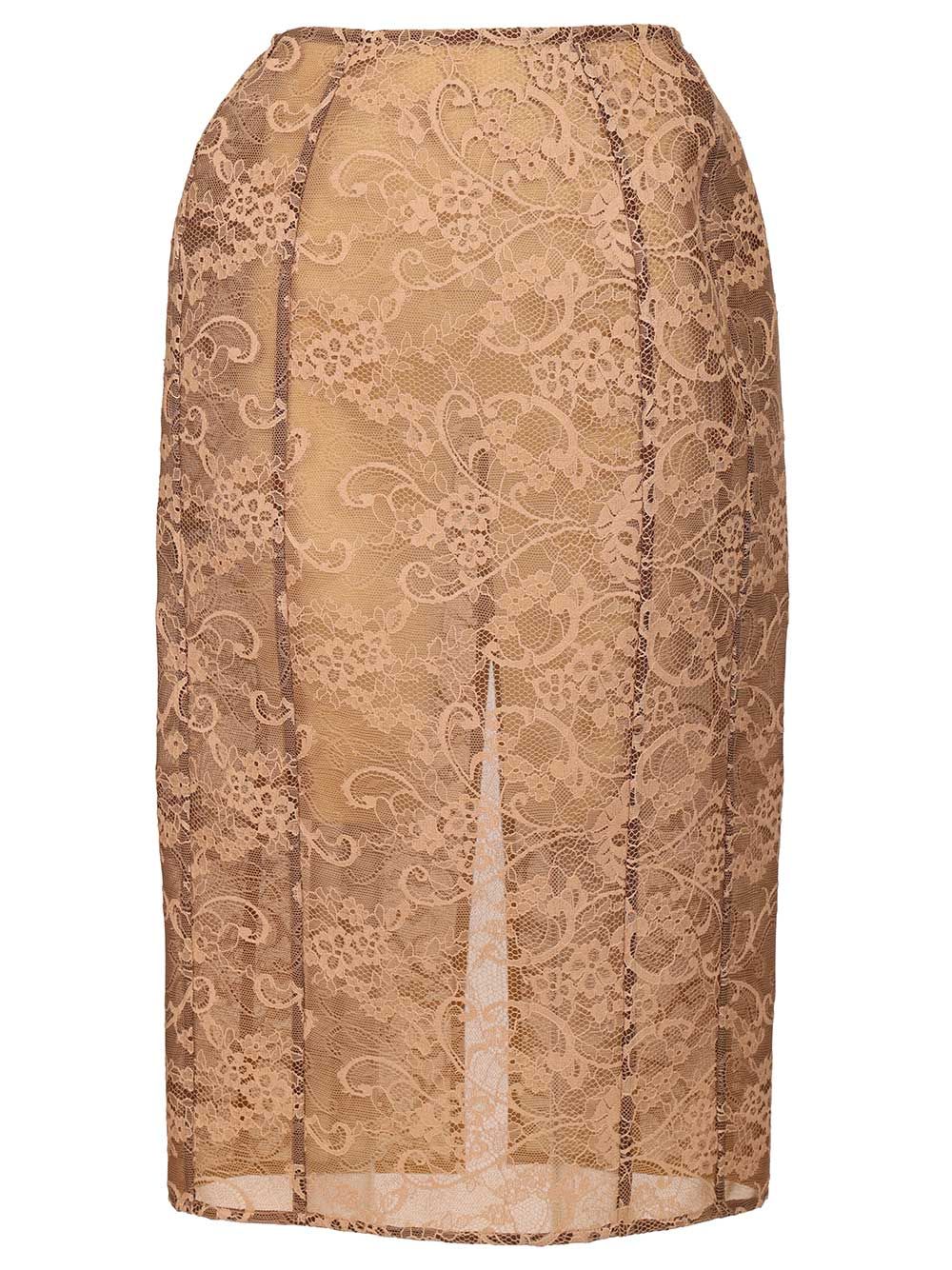 Acne Studios Lace Midi Skirt Skirts - Rose | 9605a6fc96e29fcbbc7be3f323cf8ec766591551