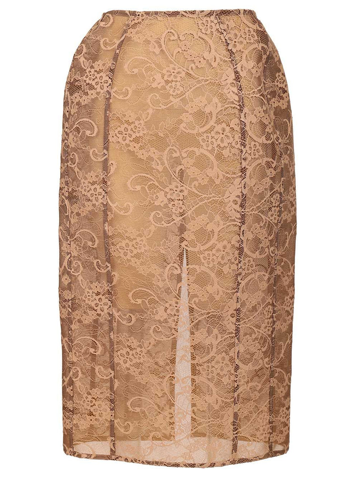 Acne Studios Lace Midi Skirt Skirts - Rose | 9605a6fc96e29fcbbc7be3f323cf8ec766591551
