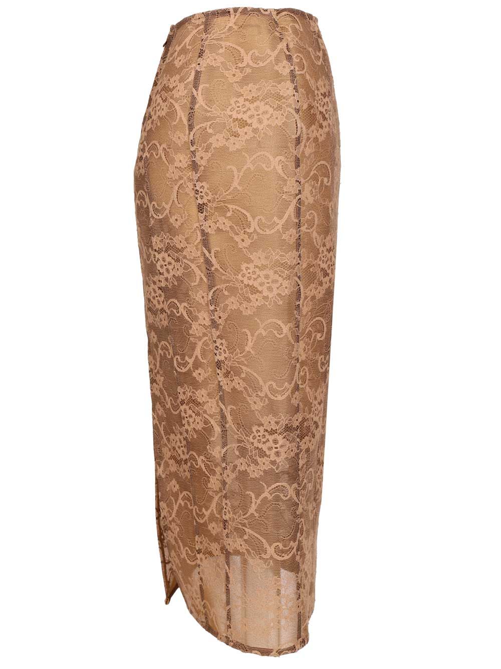 Acne Studios Lace Midi Skirt Skirts - Rose | c5556835e6b812ca109dbc546f0c5ec326153bc5