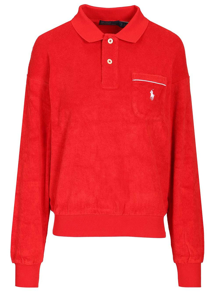 Polo Ralph Lauren Long-Sleeved Polo Shirt Jackets - Red | bd7ecc757f734c28718e3abf7e769856b895b61f