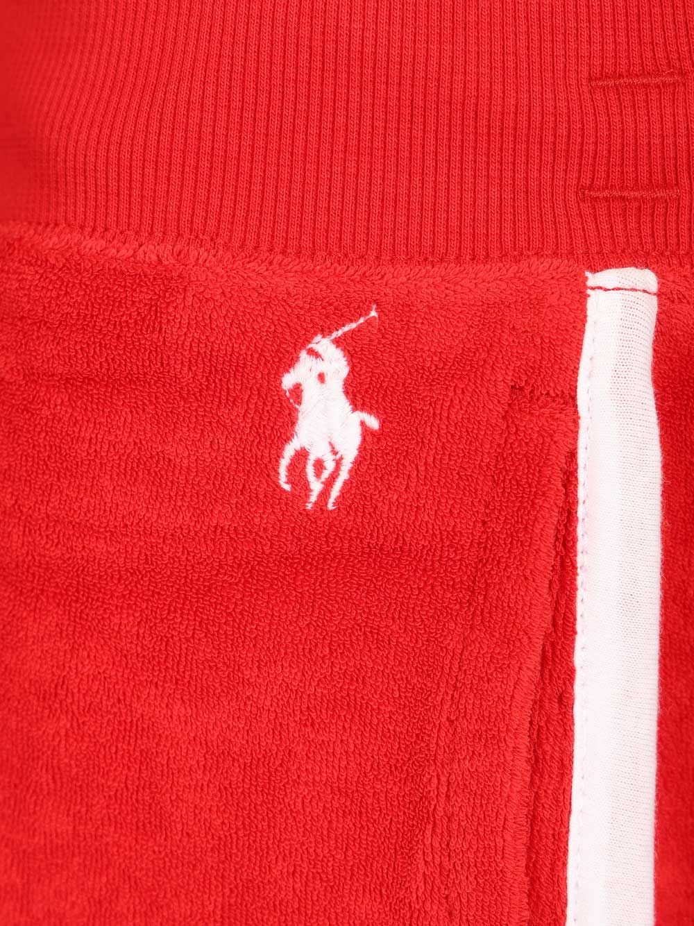 Polo Ralph Lauren Terry Cloth Shorts With Drawstring Trousers - Red | 90b8040793cc6844c540964478a0bd5604119fe4