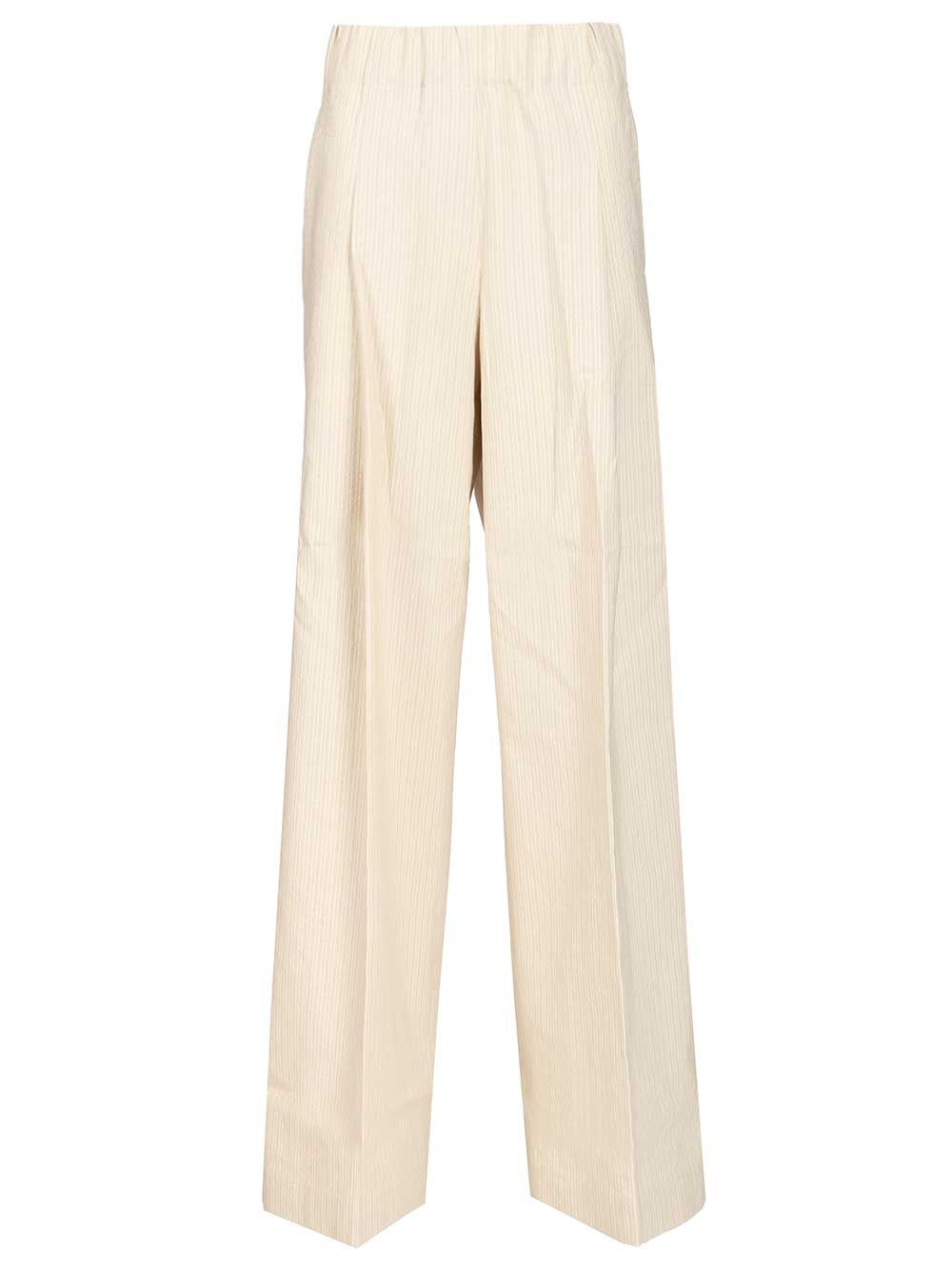 Dries Van Noten Striped Trousers - White | 43c3d195468c39de63677e5c7eddb83575c7a7d6