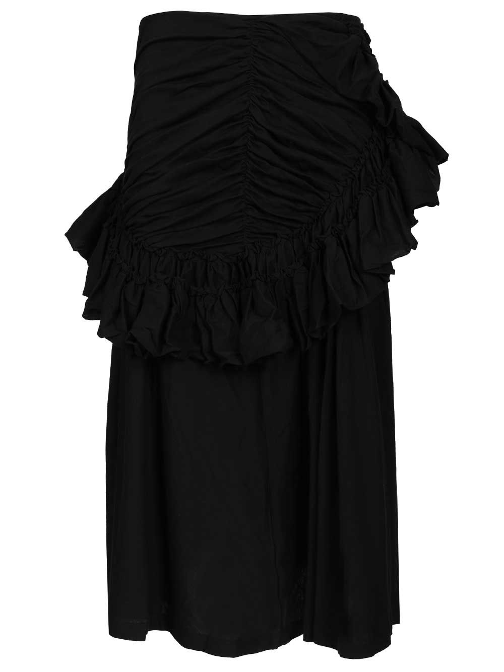 Dries Van Noten Humairah Ruffle Skirt Skirts - Black | 6c9491800bfe04adb9893b7377e9fed49d7c5585