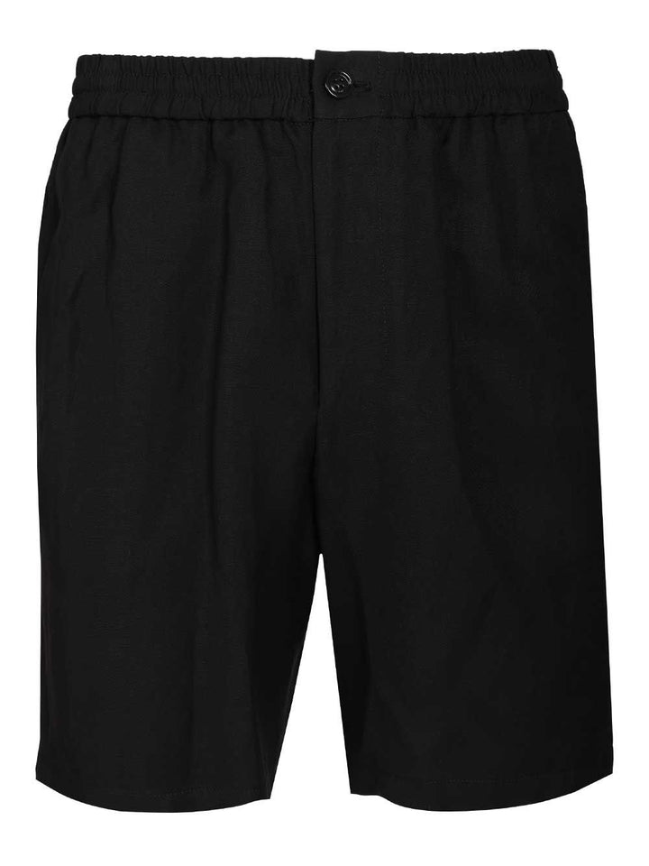 Ami Shorts With Elasticated Waist Trousers - Black | 9f8543d24be1c8ecbbe941939bab34fd85c324df