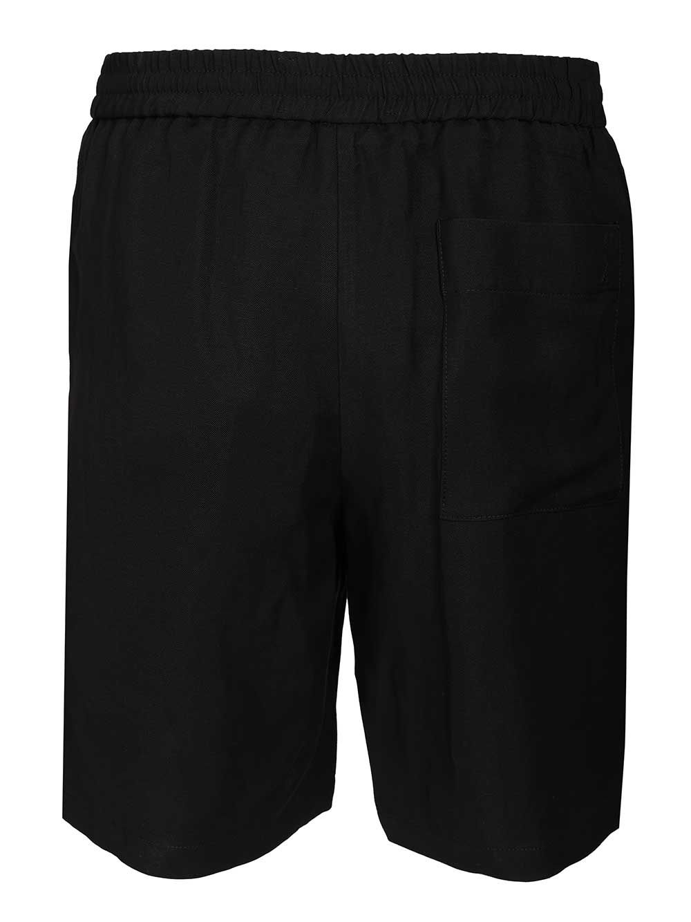 Ami Shorts With Elasticated Waist Trousers - Black | 6bb5aab818435969b7d5c8c2a7f557142374b463