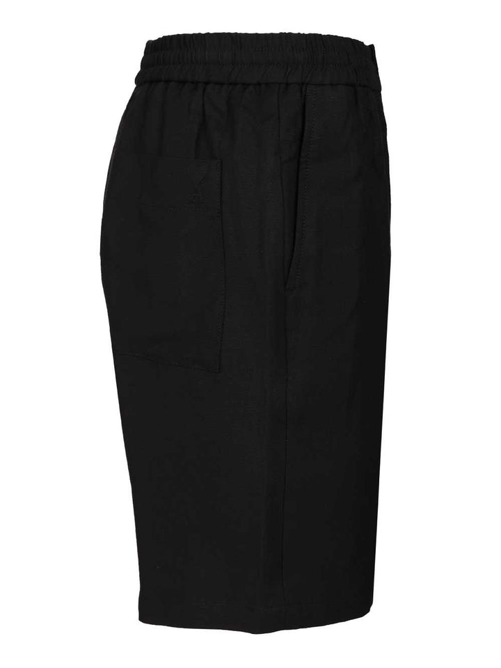 Ami Shorts With Elasticated Waist Trousers - Black | f36590062a07e06d8f88a7052793dbd18f4c77f5