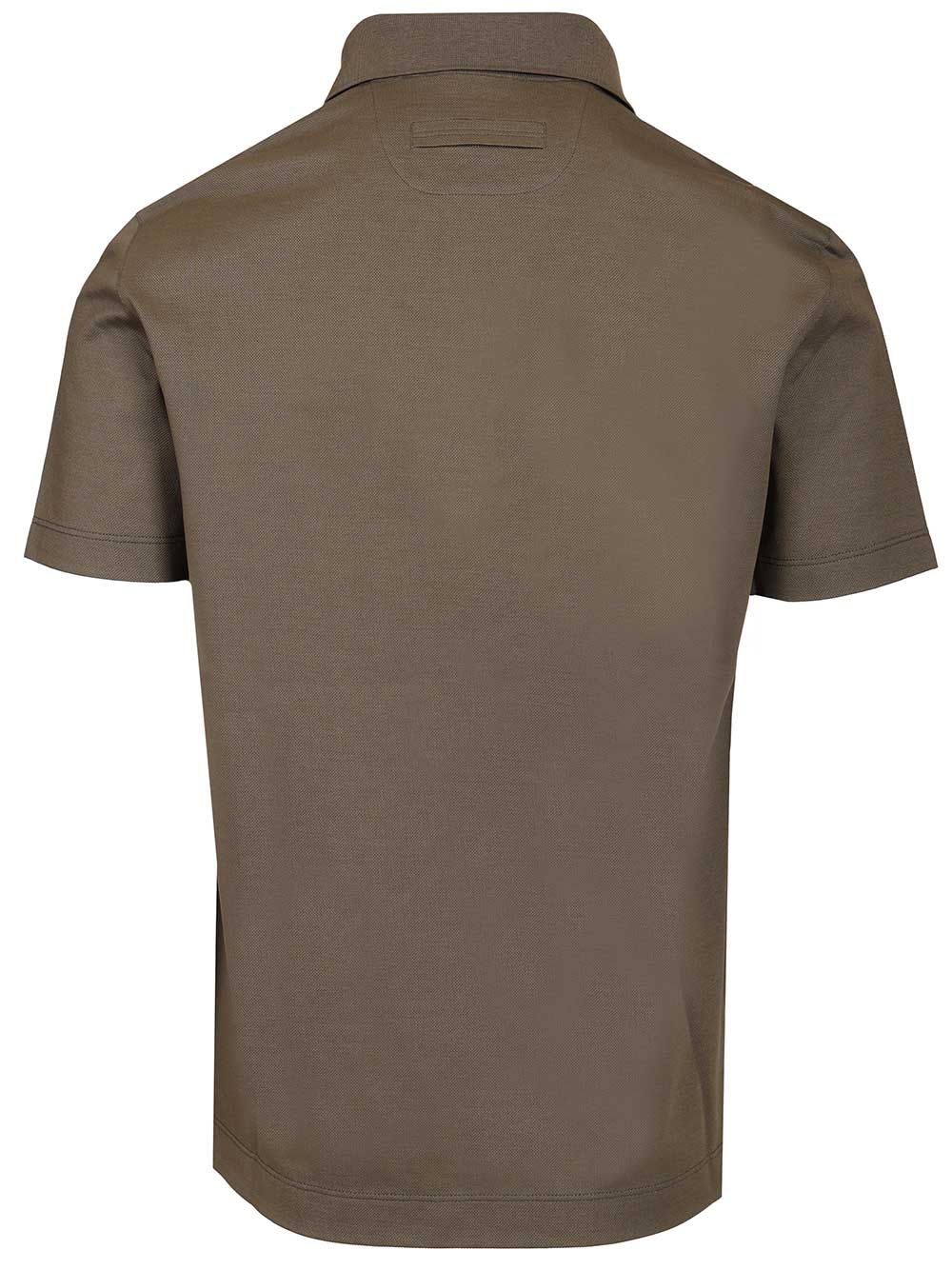Ermenegildo Zegna Short-Sleeved Cotton Polo shirt - Brown | aad8fbfb9fe532479770482d911a754c7192ef98