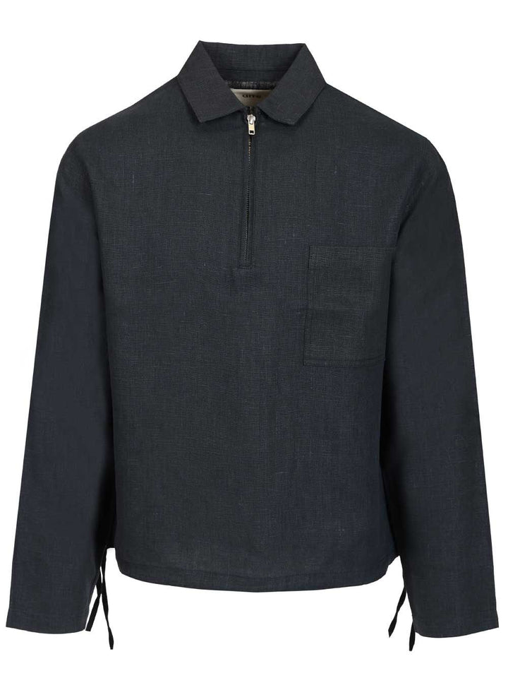 Arte Zip-Up Sweater Shirts - Blue | f164b28863d927651fd71312ae5ea80d92ef7aa5