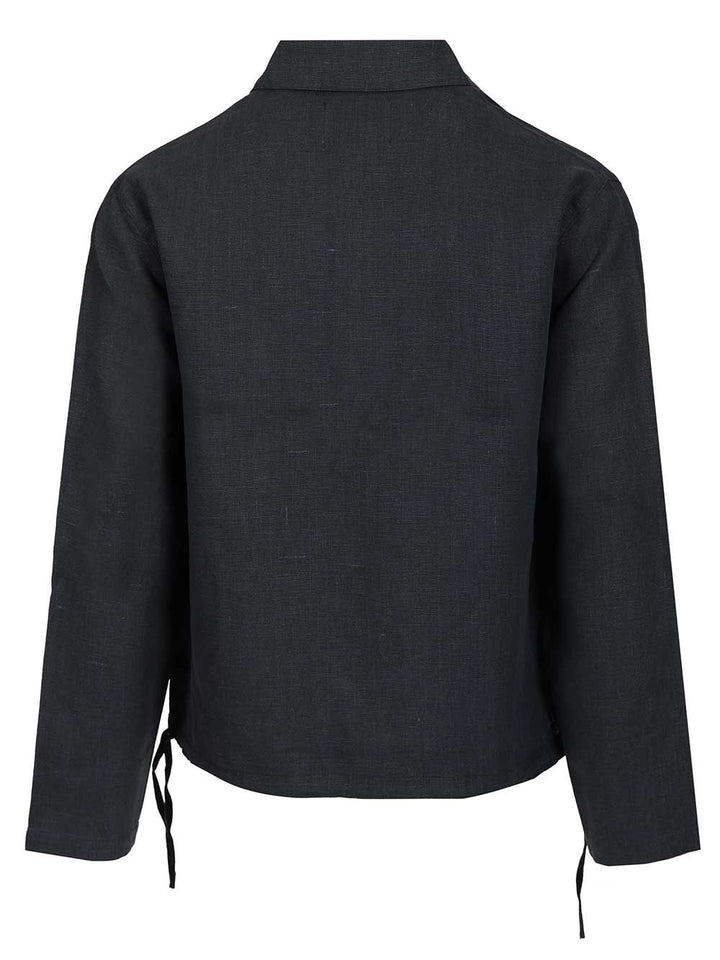 Arte Zip-Up Sweater Shirts - Blue | 5aaf57e4852306613f0138bc265c41fa6f7479eb