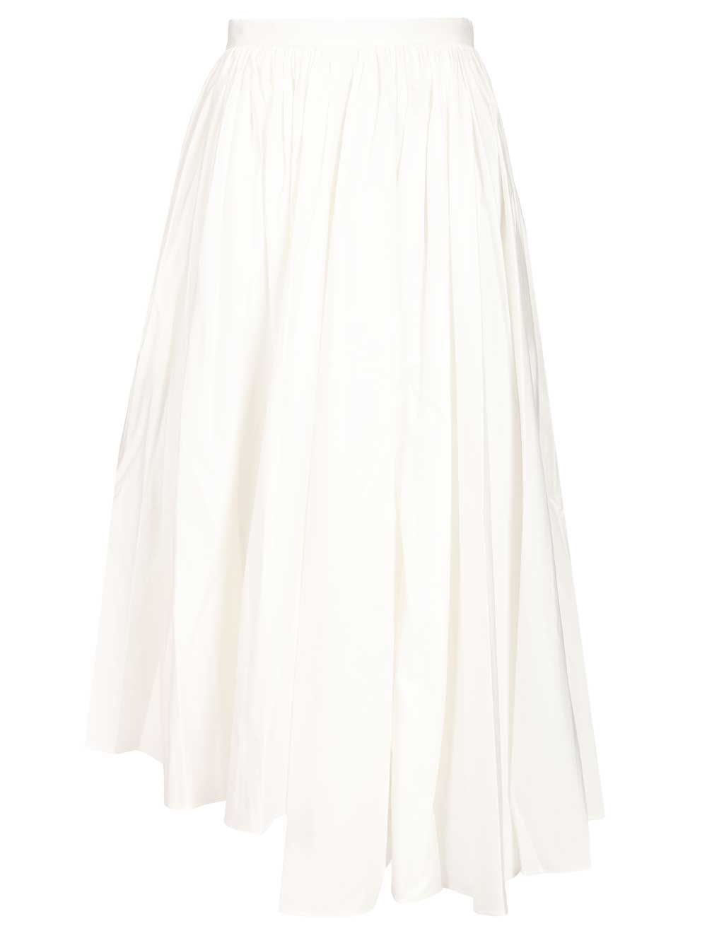 Self-Portrait Poplin Midi Skirt. Skirts - White | 8323a712f6755fc6cd2c8f5f536e2278089951e7