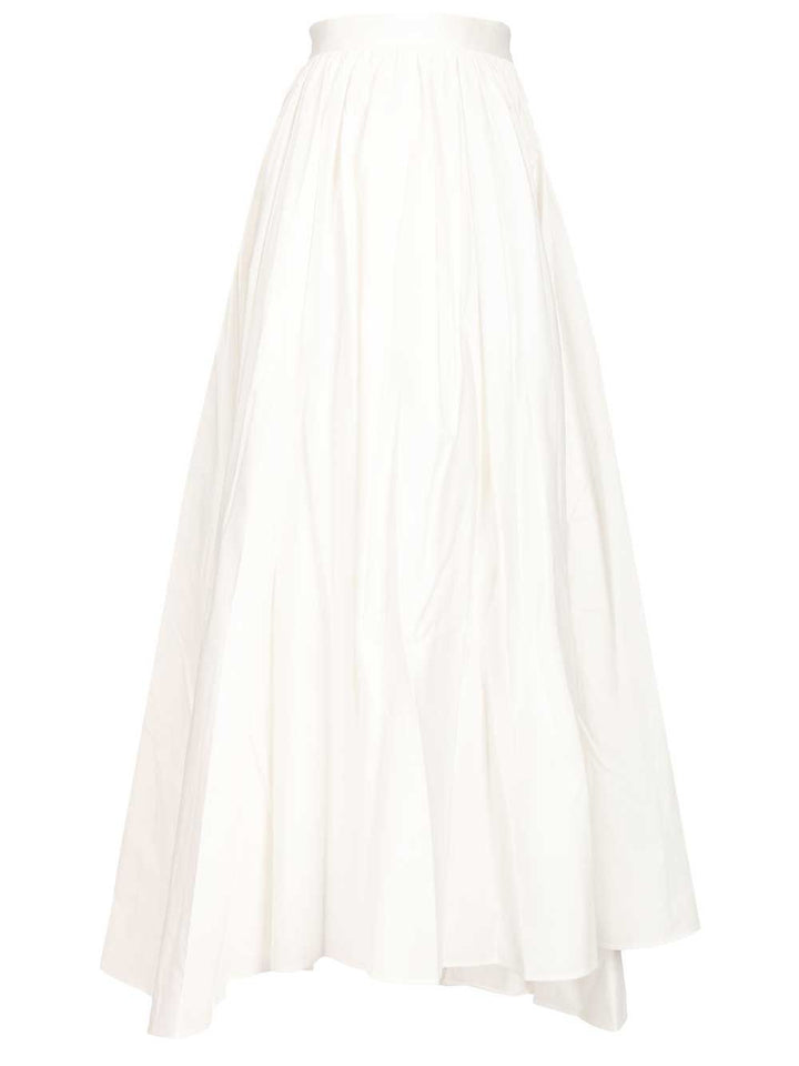 Self-Portrait Poplin Midi Skirt. Skirts - White | d04ab3b5ecd367169f890643f29478ab1115b28e