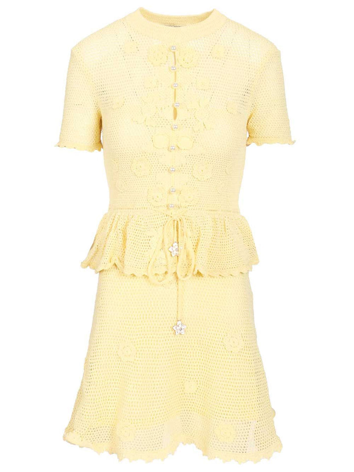Self-Portrait Mini Preview Dresses - Yellow | f5b007a09078a7f2834a29c6cf11253ecf10b952