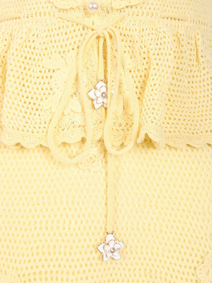 Self-Portrait Mini Preview Dresses - Yellow | 1f21ab979fd805277a85a0c8945642c8da53c415