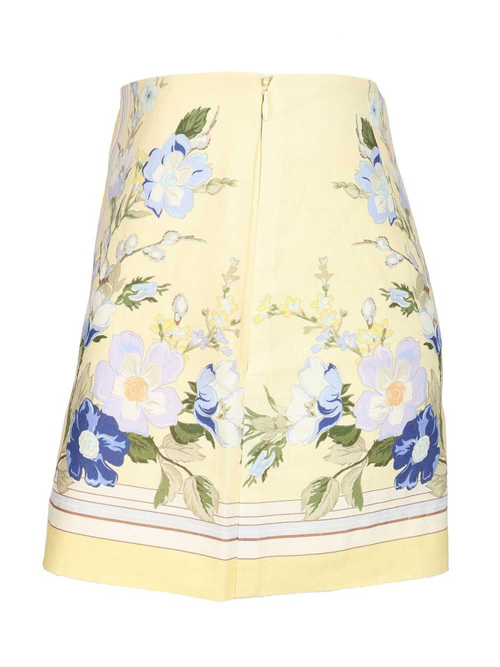 Self-Portrait Yellow Linen Shorts Trousers - Yellow | 52acf5b51812f42ef2a64c53095fe2089b9f9f77