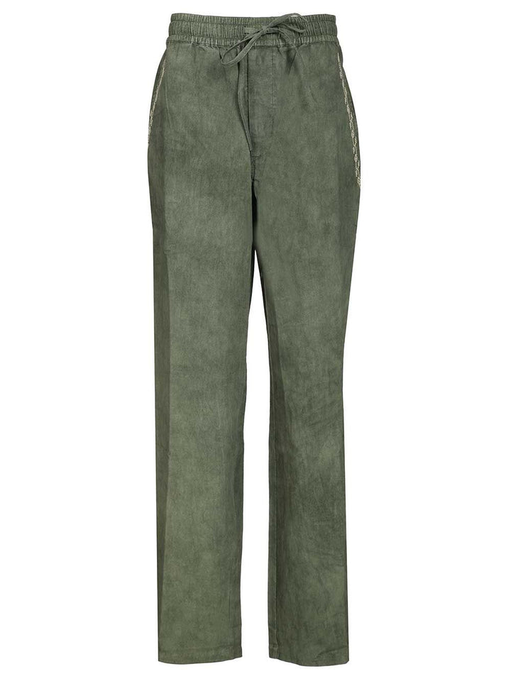 Marant Zabel Trousers - Green | f48e64ac5faa09e0318c59730cda0dda5d719f31