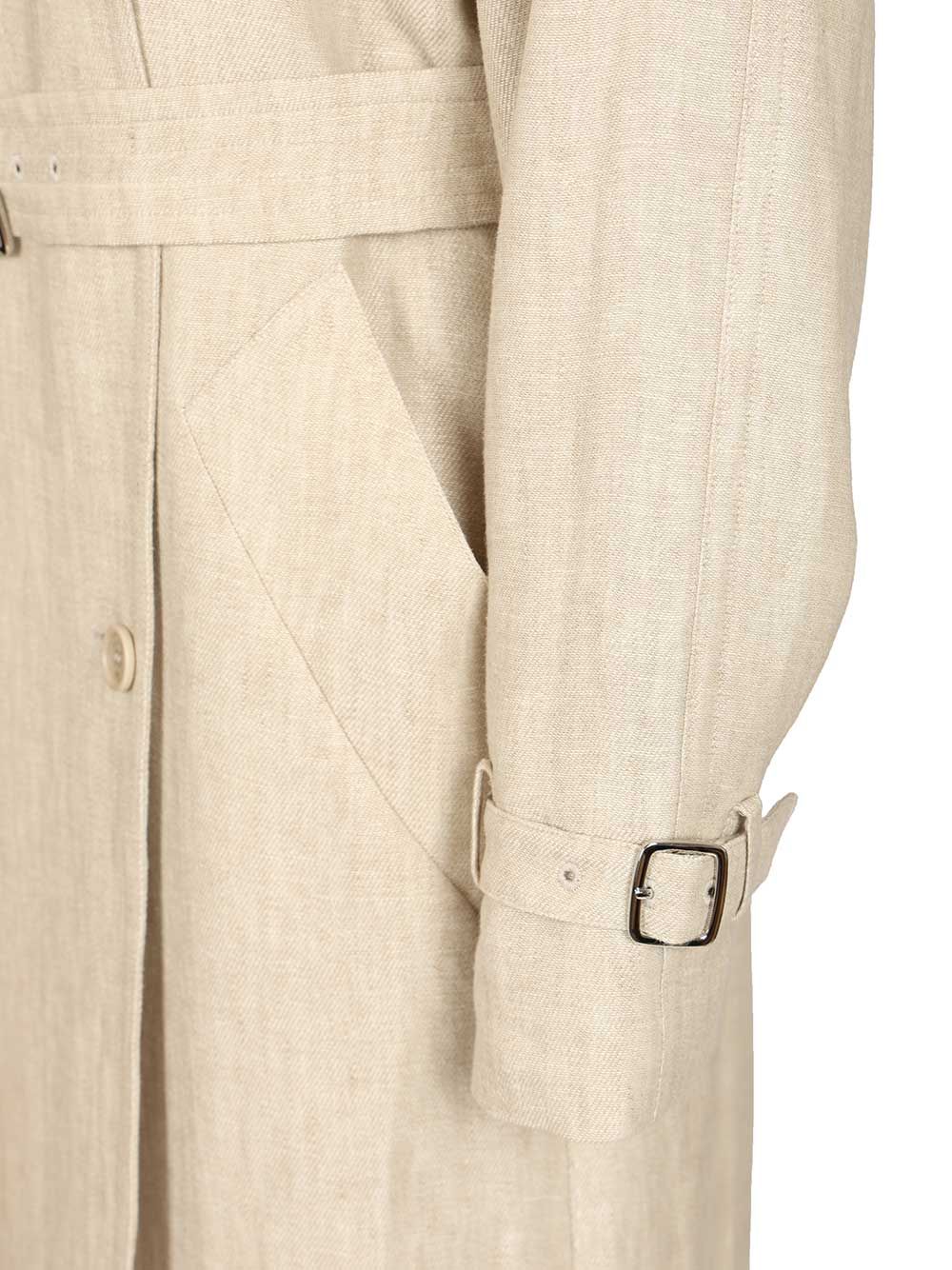Max Mara Trench Double Breasted Coat Coats - White | 17bce65bde58ad86f9e128121e861c2a7fd13e6d