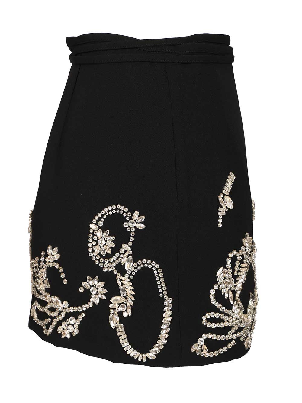 Dries Van Noten Wrap Miniskirt Skirts - Black | 9094005dad5a74d72a2ce5e69053495f09e86f6d