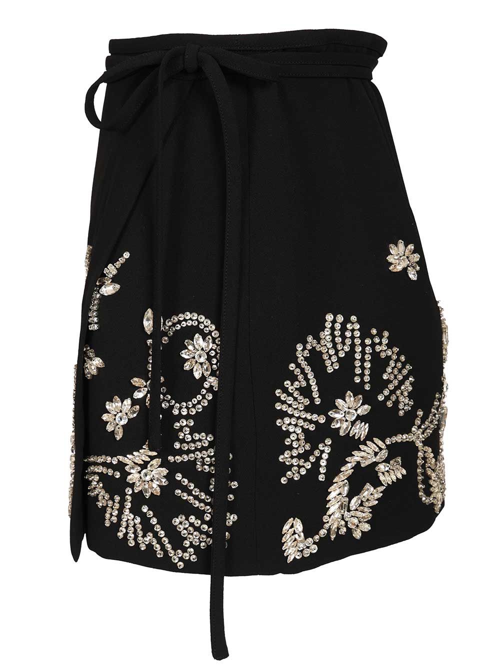 Dries Van Noten Wrap Miniskirt Skirts - Black | 50e16bff6ae358c5d5c4388d26d3878dc4c78870