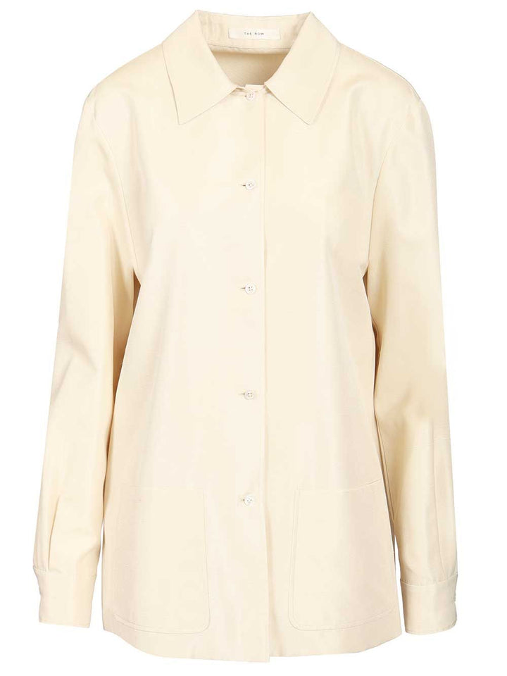 The Row Lucetta Silk Shirt Shirts - White | 9e0fecba7156dd3d0d5d693fb1deae985717c6c2