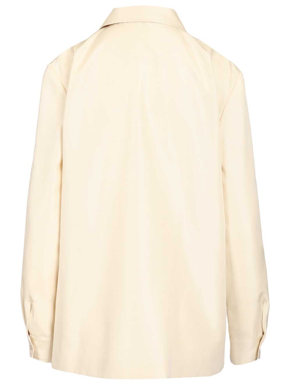 The Row Lucetta Silk Shirt Shirts - White | f9a18267436a56b7de1dc73acbdaacc8355bb353