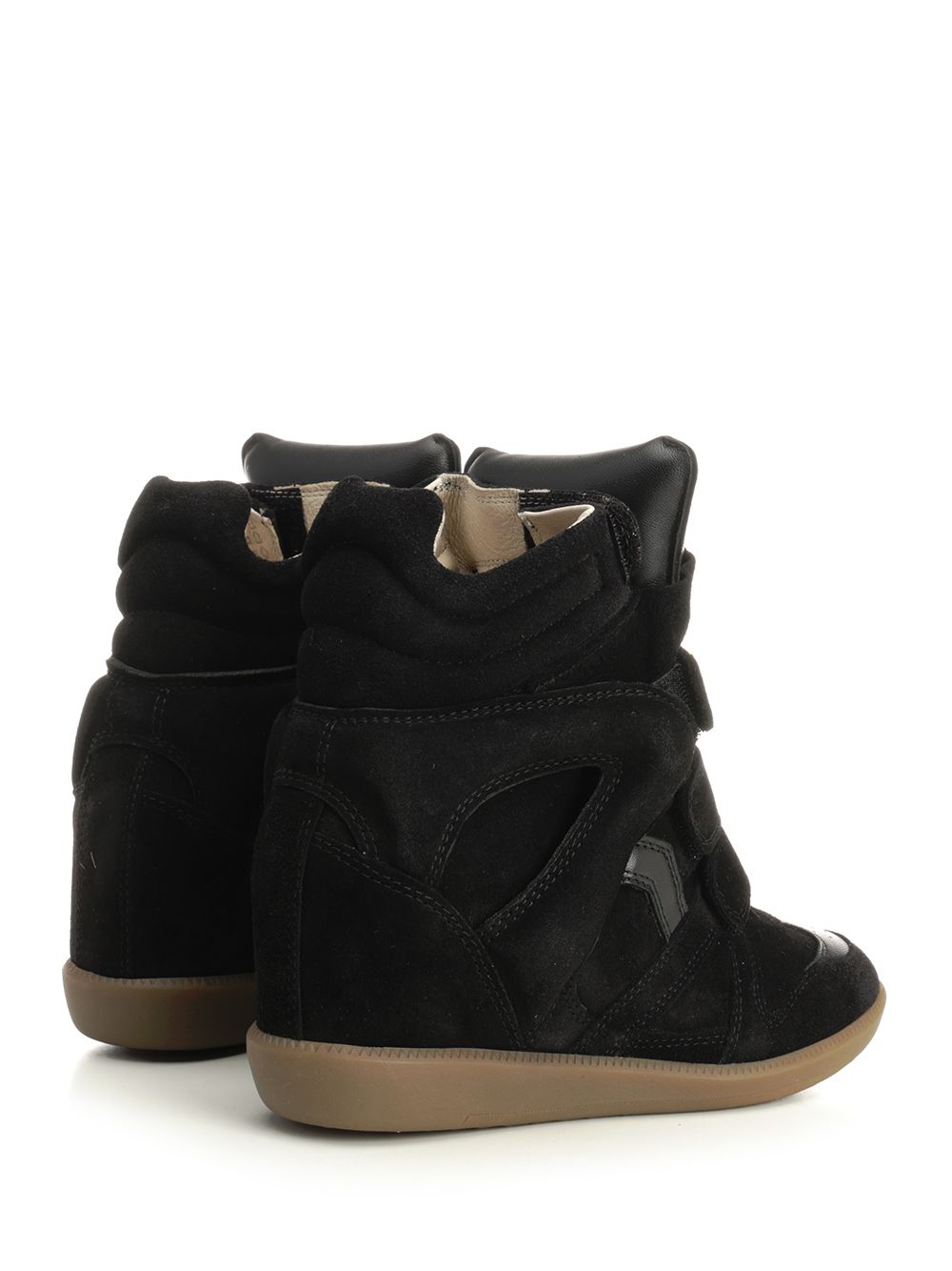 Isabel Marant Bekett  With Leather Wedge Sneakers - Black | a4eac48a04d420c3f105328a59ecf104687ab6c2