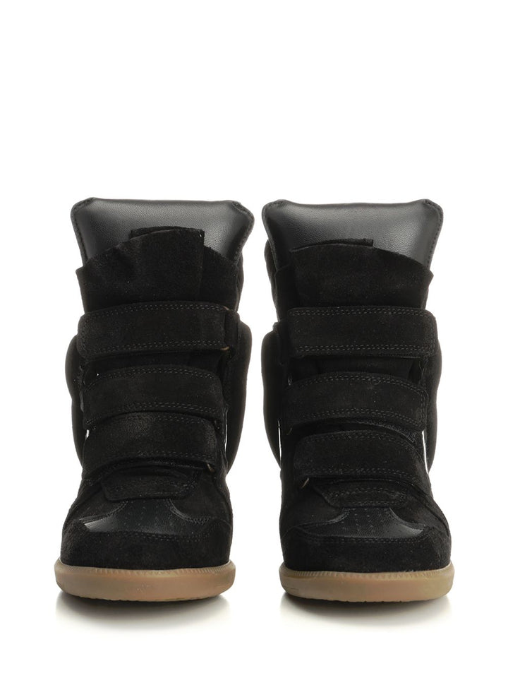 Isabel Marant Bekett  With Leather Wedge Sneakers - Black | 35534277423fd8ce3b9b24db7be57b0afac09065