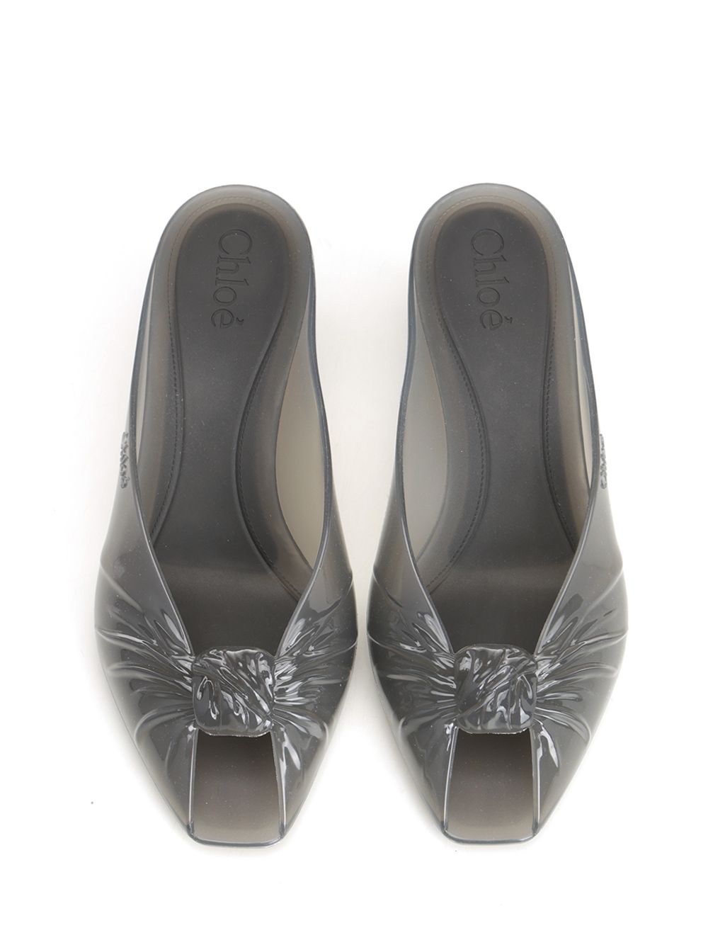 Chloe' Chloé Jelly Mules Pumps - Grey | 2679c0a9ff238e016f8b4257e990b515151ec805